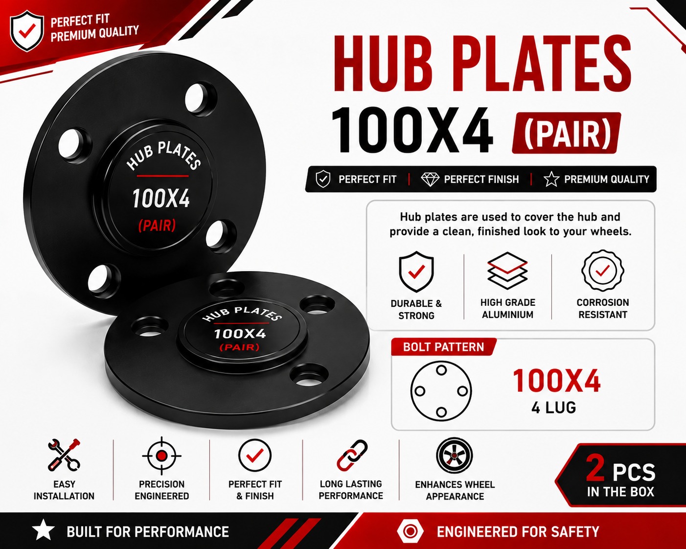 Plates 100X4 (Pair)