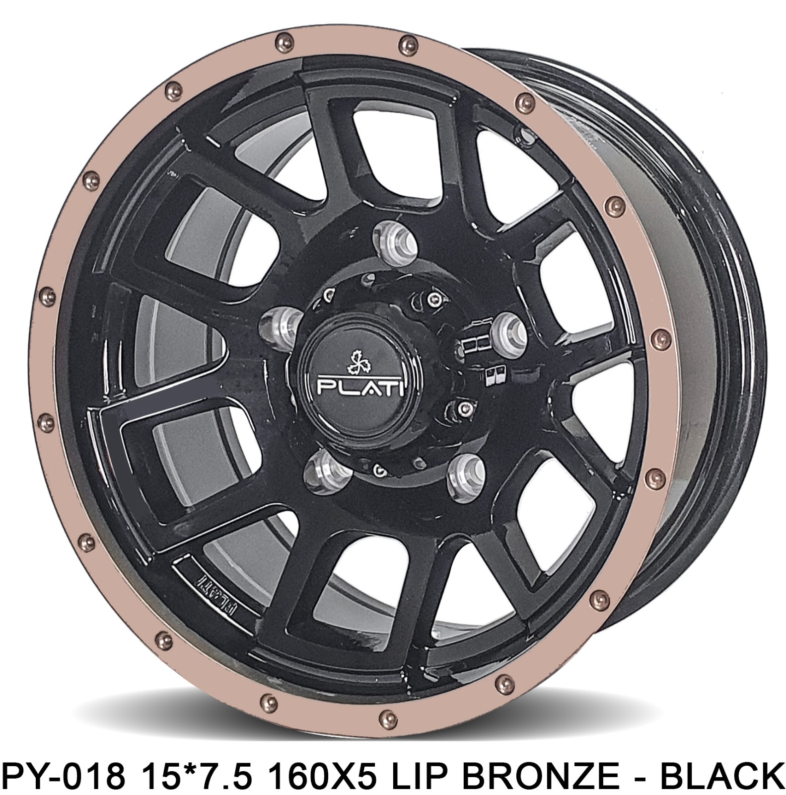 PLATI PY-018 15 160X5 BRONZE LIP- BLACK