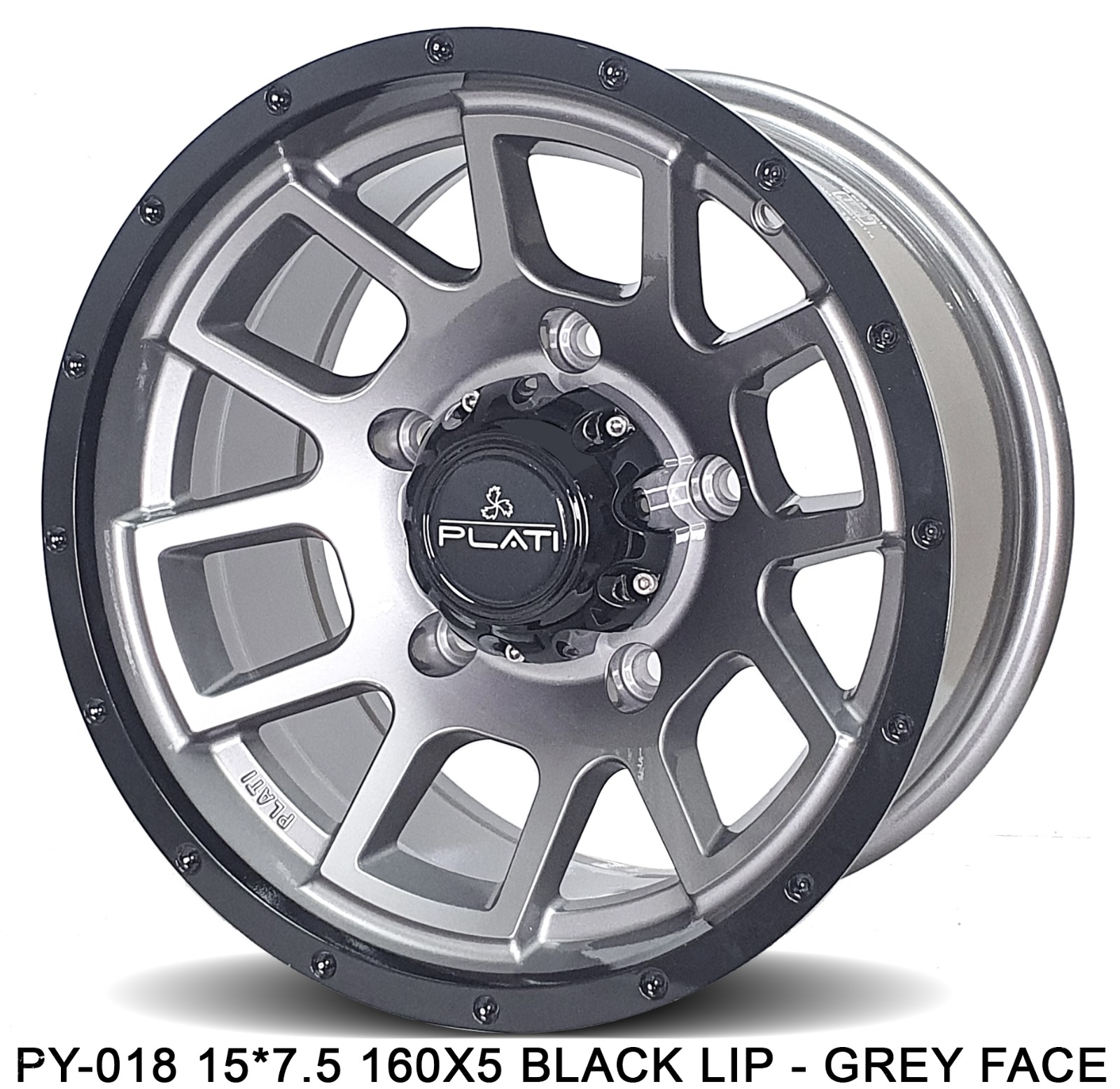 PLATI PY-018 15 160X5 BLACK LIP- GREY