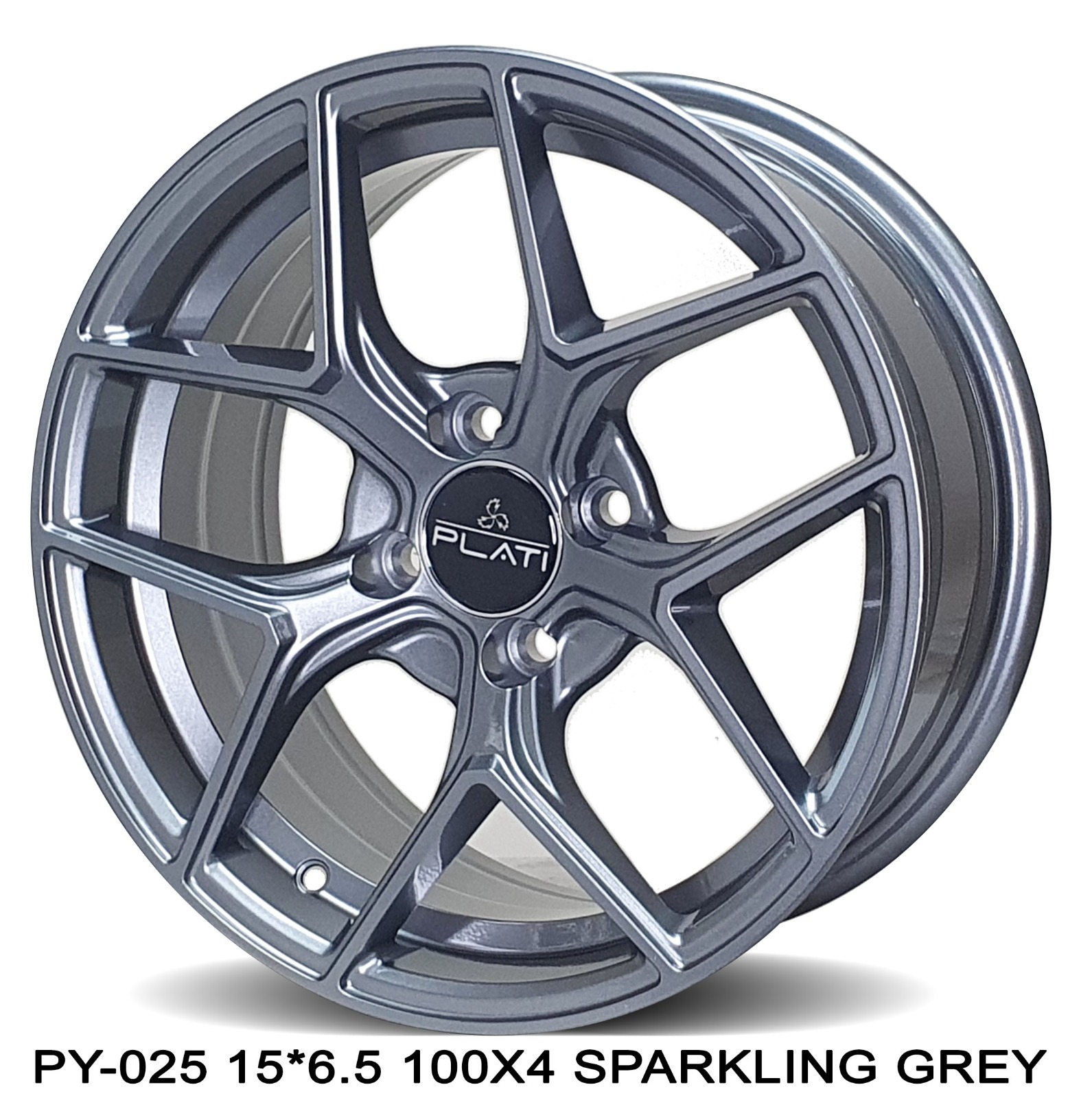 PLATI PY-025 15x6.5 100x4 SPARKLING GREY
