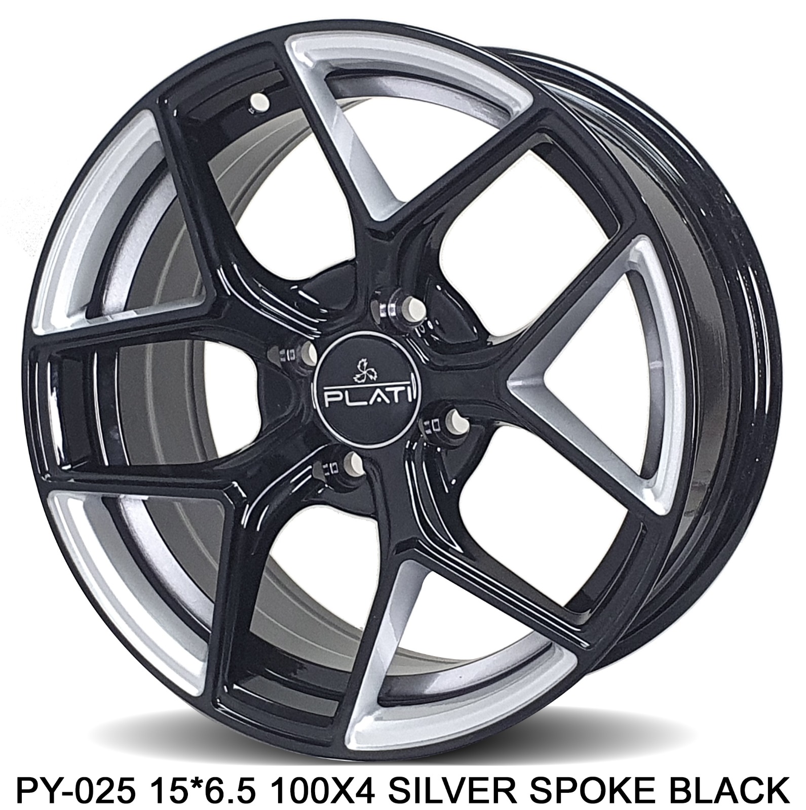 PLATI PY-025 15x6.5 100x4 SILVER SPOKES