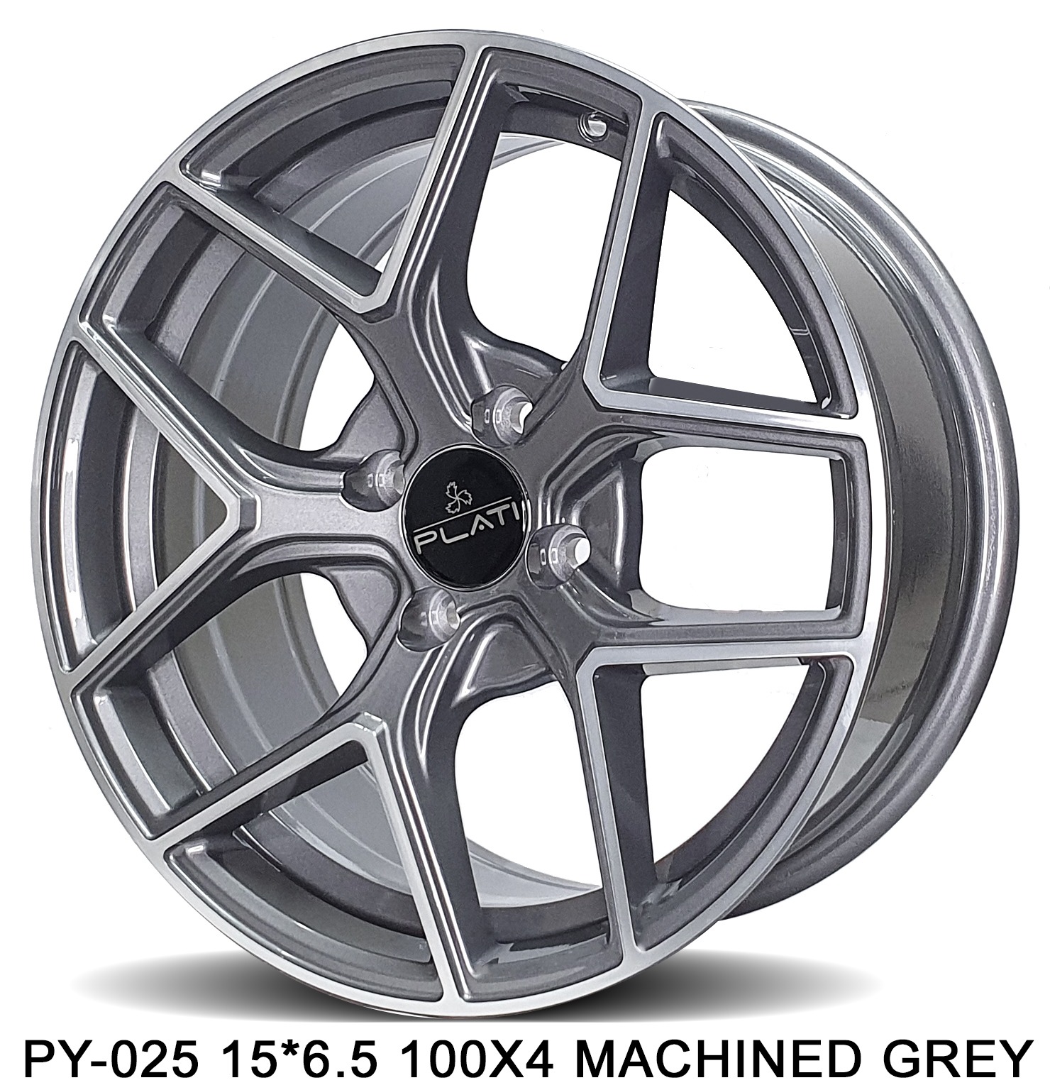 PLATI PY-025 15x6.5 100x4 MACHINED GREY