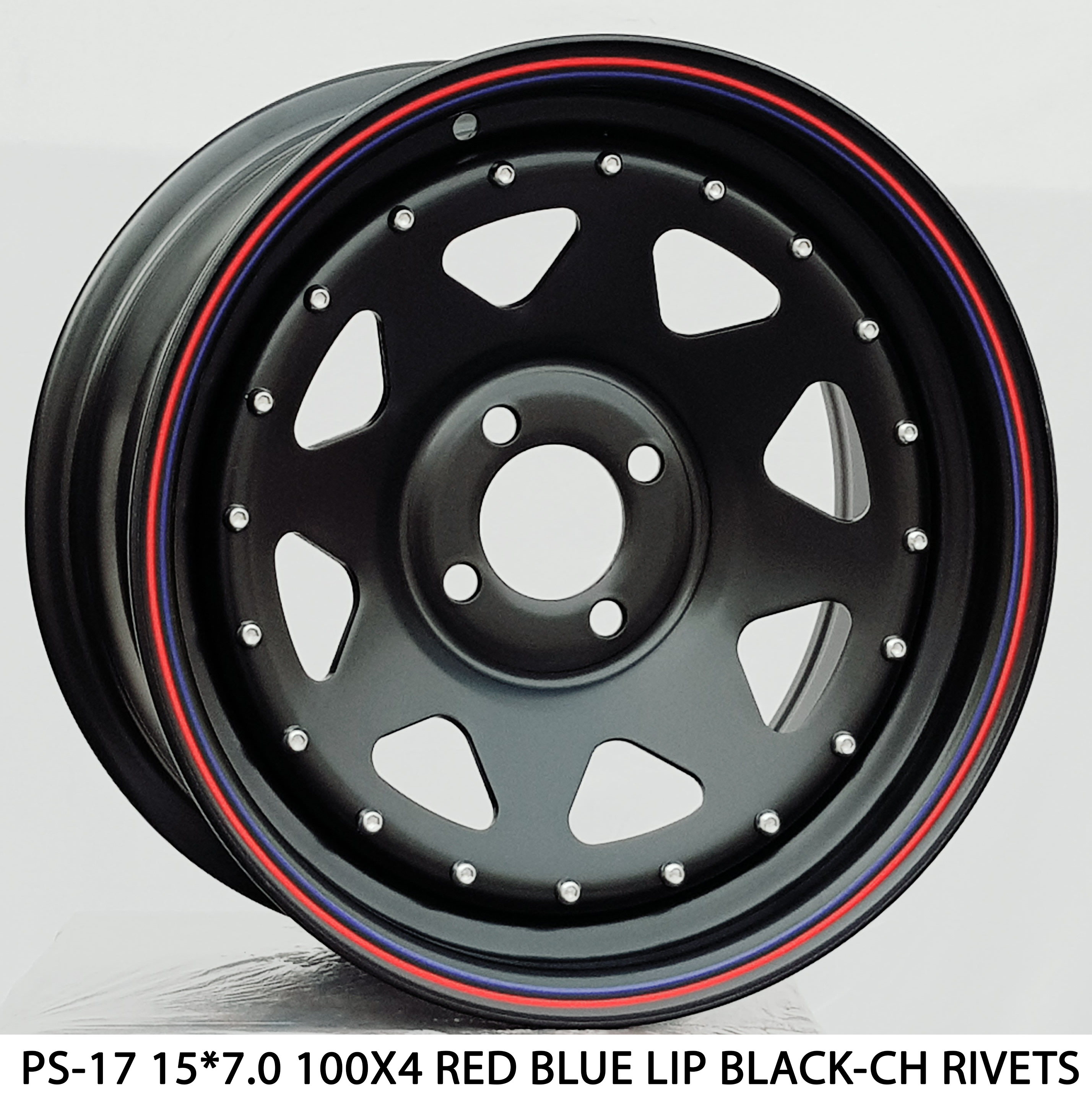PLATI PS-17 15X7.0 100X4 RED BLUE LIP