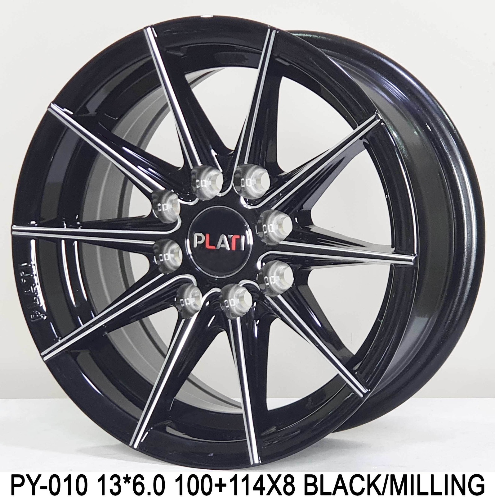 PLATI PY-010 13x6.0 BLACK MILLING