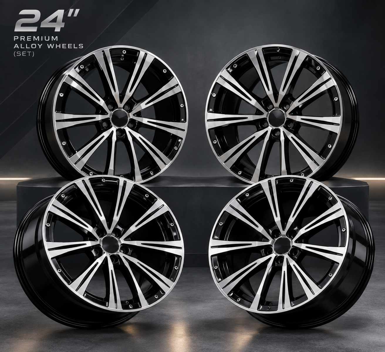 24 Inch Premium Alloy Wheels (Set)
