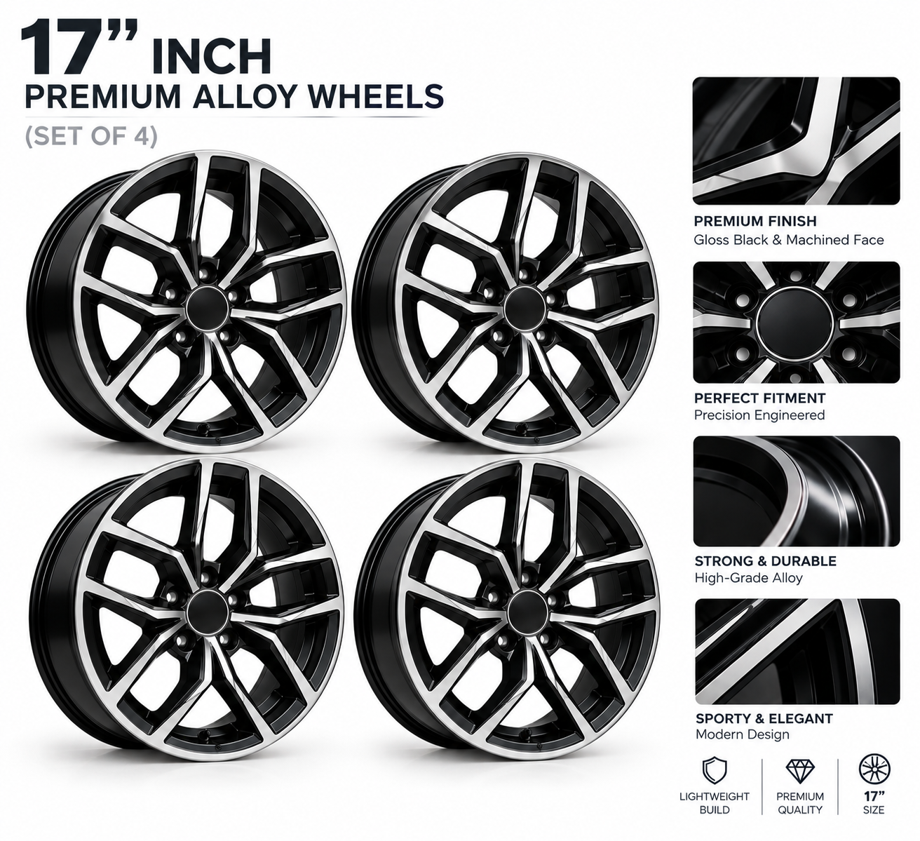 17 Inch Premium Alloy Wheels (Set)