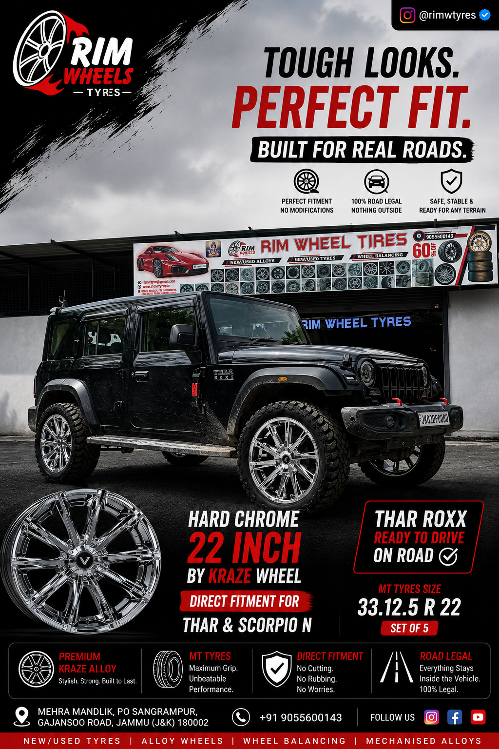 22 Inch Chrome Alloy 
